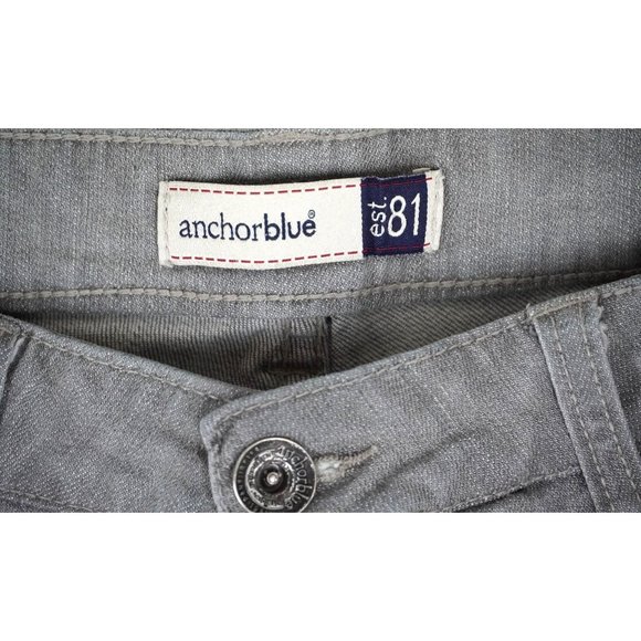 Anchor Blue Jeans Juniors Size 3 Gray Stretch Super Skinny Iris Low Rise - Picture 3 of 9
